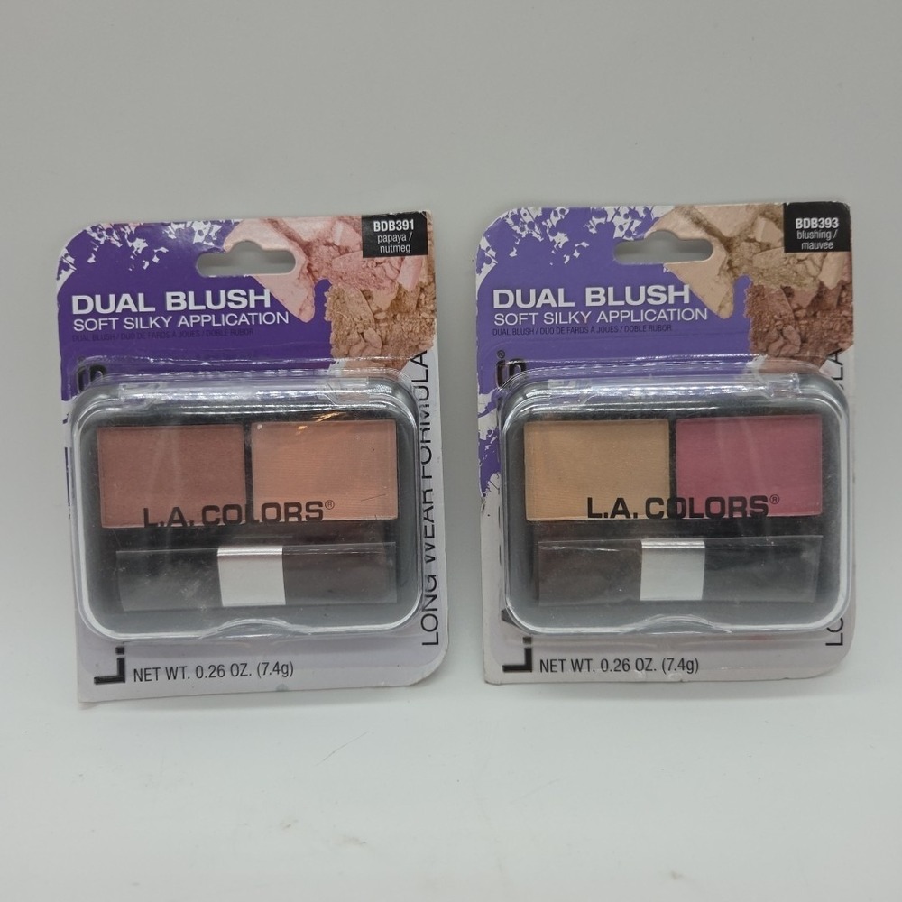 LA Colors Dual BlushBDB391 Blushing BDB393 Powder Contour Color Highlight